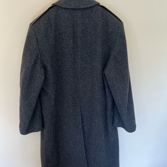 Men's Vintage London Fog Long Wool Coat Grey Made in USA Size 40 Regular - Picture 5 of 9